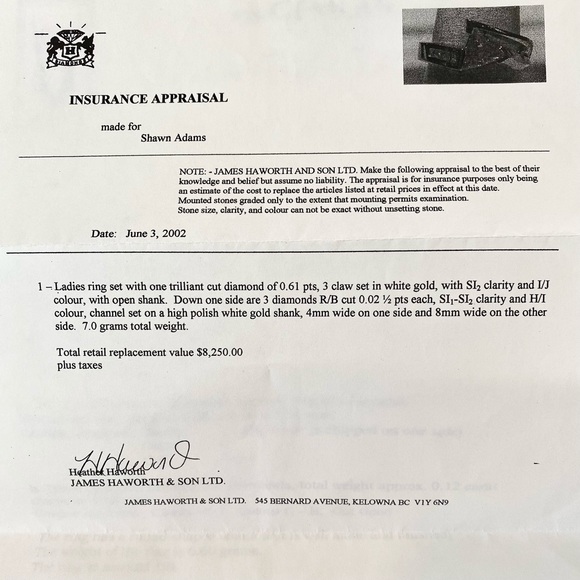 Genuine Diamond Ring, custom Trilliant cut - Picture 12 of 17